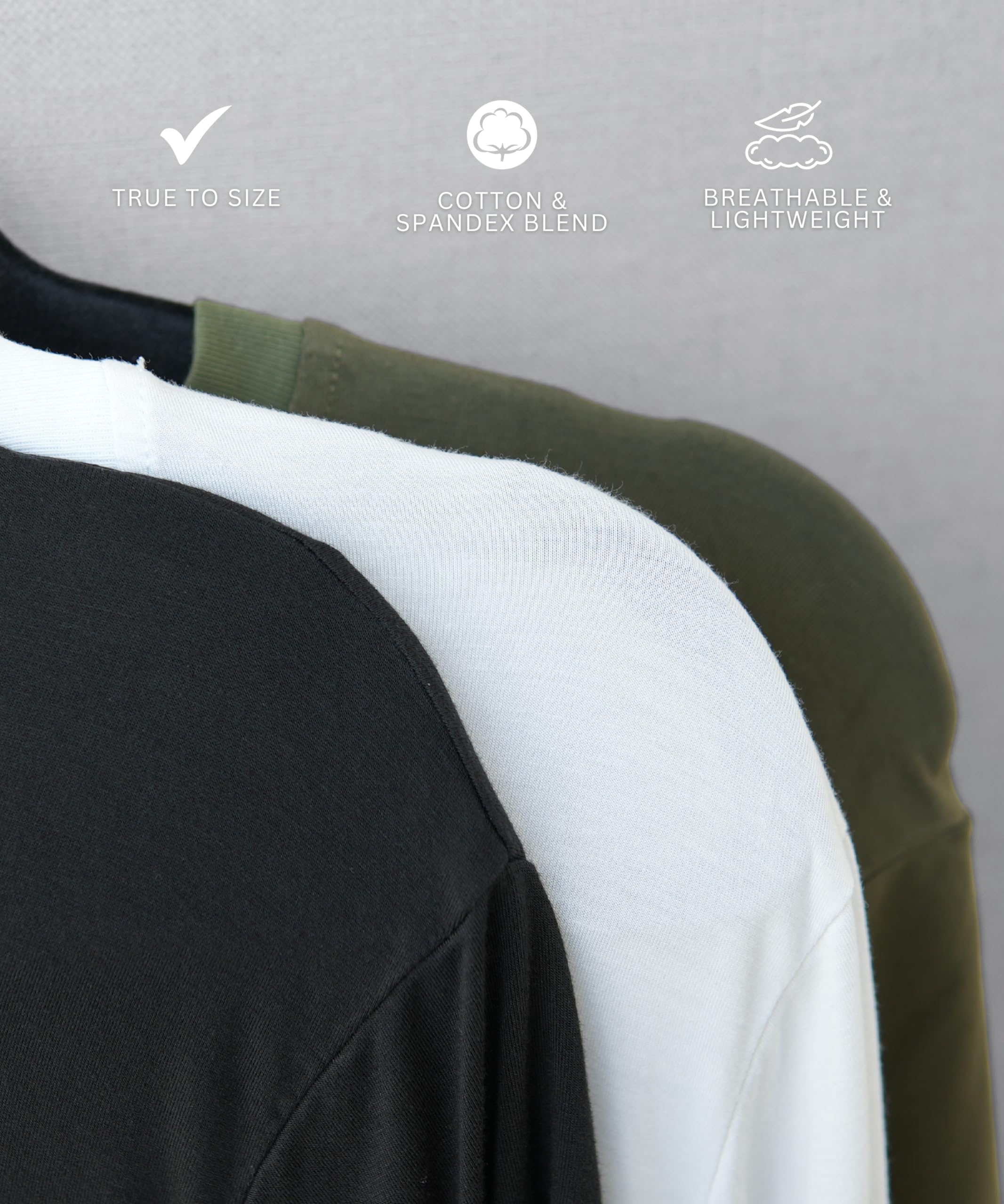 Ekko Men's Blank T-Shirts, Fitted, Scoop Neck Basic Shirt, Apparel for Men, Mens Shirts, Lightweight Mens T-Shirts - Image 3