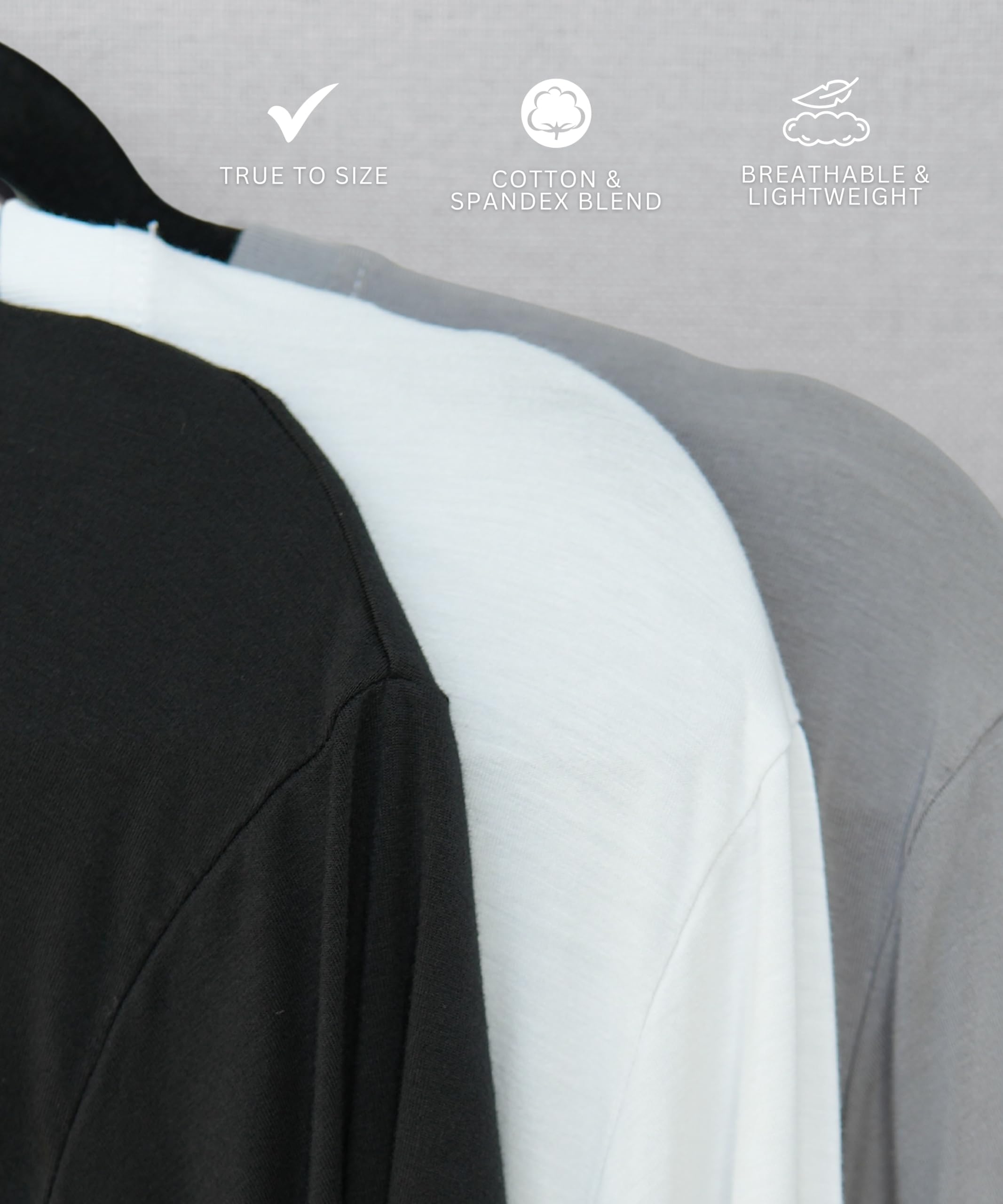 Ekko Men's Blank T-Shirts, Fitted, Scoop Neck Basic Shirt, Apparel for Men, Mens Shirts, Lightweight Mens T-Shirts - Image 3