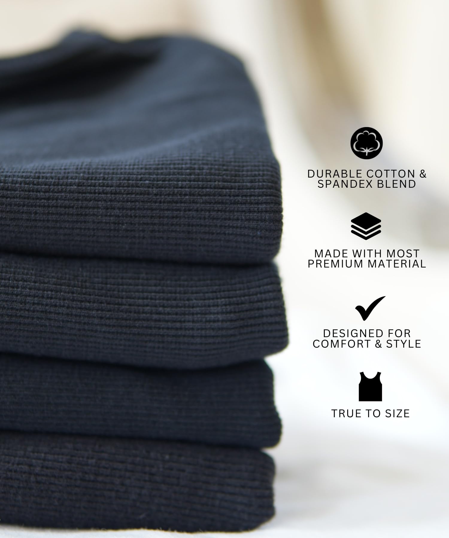 Ekkovision Beaters, Men's Tank Tops, Cotton Spandex Blend Tanks for Men, Comfortable, Durable Ribbed Fabric. - Image 3