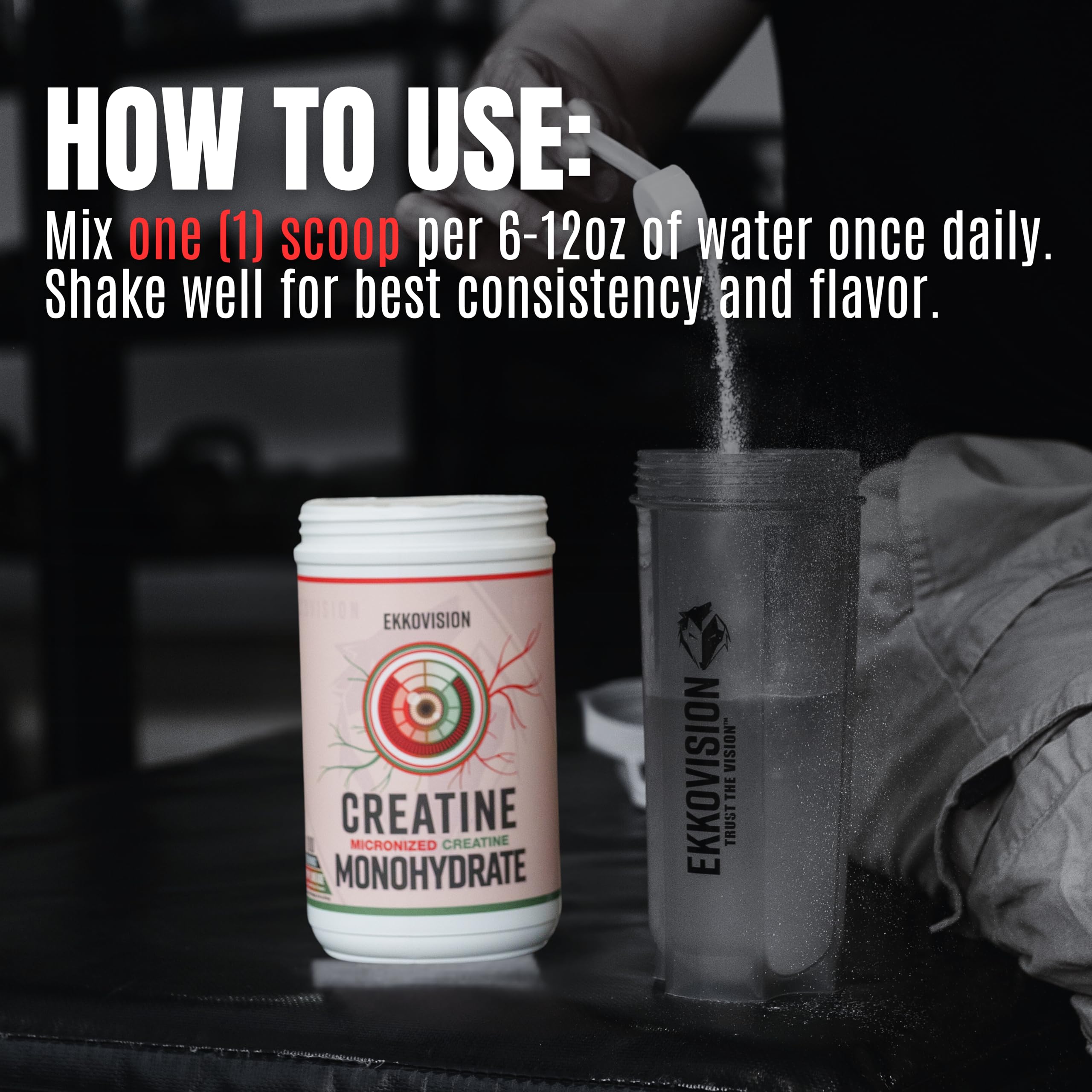 Ekkovision Creatine Monohydrate Powder, Micronized, Unflavored, Pre Workout & Post Workout Supplement for Men and Women, Energy Support, Easy to Mix in Shakes, Smoothies & Beverages, 100 Servings - Image 5