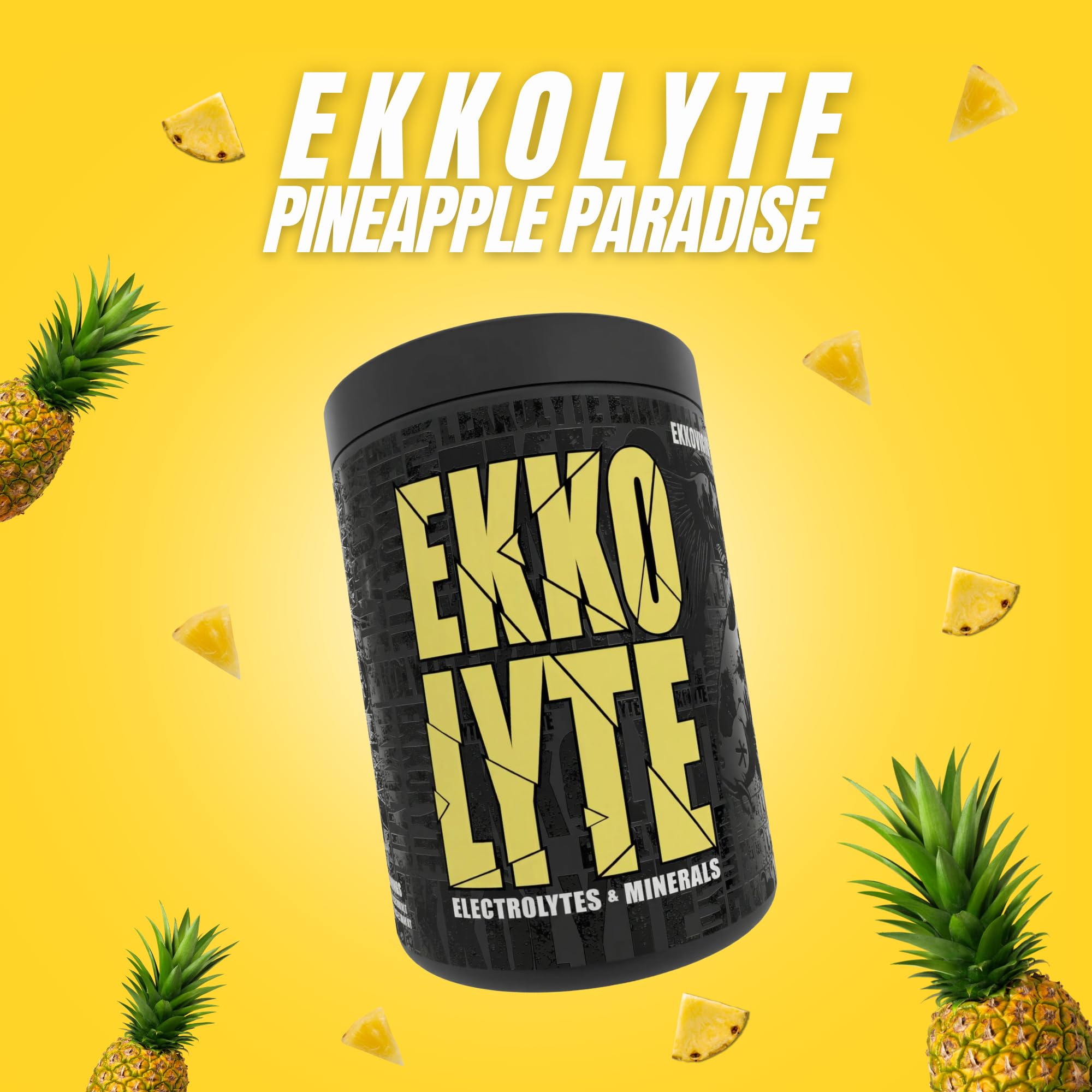 Ekkovision Ekkolyte Electrolytes and Minerals Powder, 50 MG Vitamin C & 155 MG Magnesium for Hydration Support, Essential Electrolytes for Women and Men, Pineapple Paradise Flavor, 60 Servings - Image 3