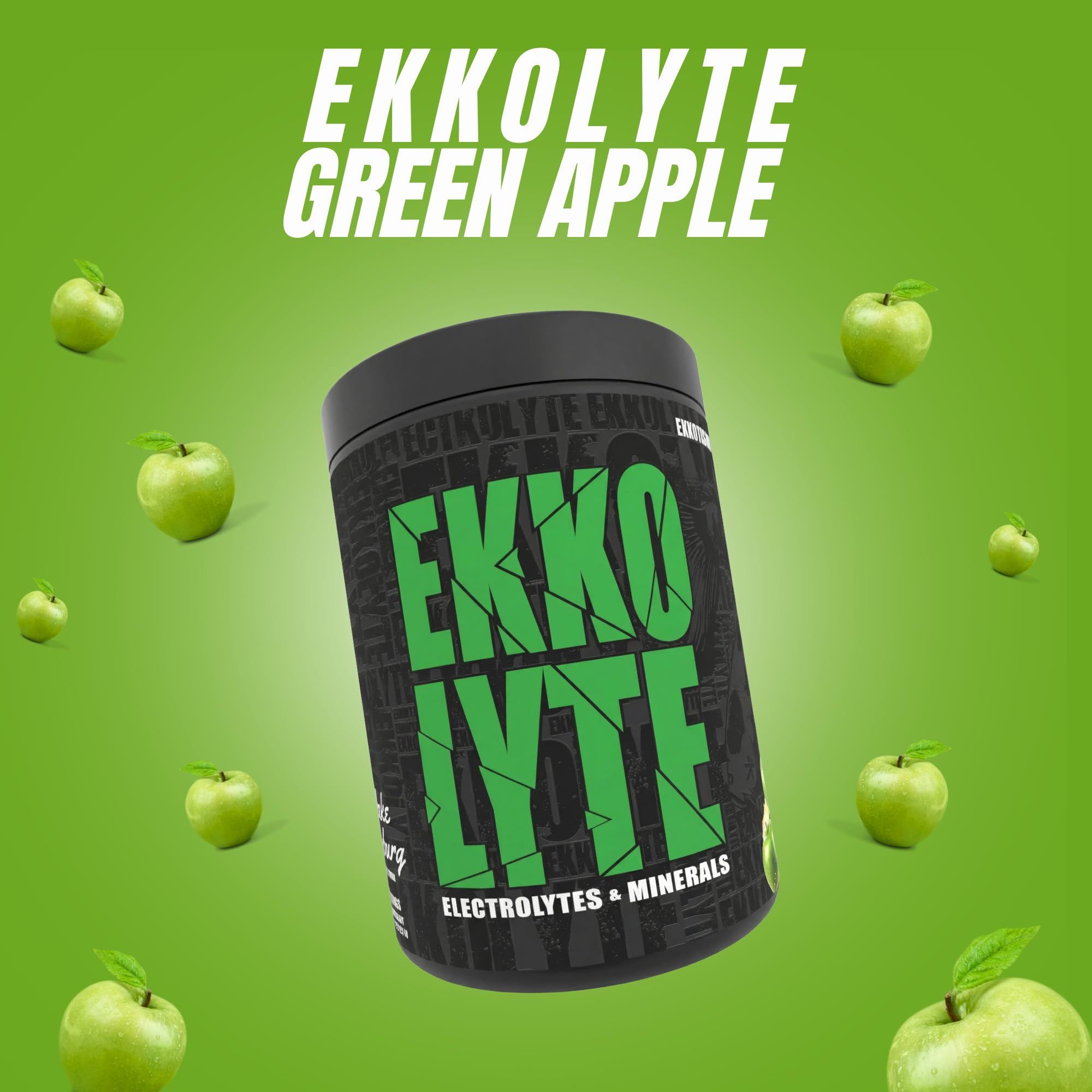 Ekkovision Ekkolyte Electrolytes & Minerals Powder, 50 MG Vitamin C & 155 MG Magnesium for Hydration Support, Essential Electrolytes for Women & Men, Green Apple Flavored Electrolyte Mix, 120 Servings - Image 3