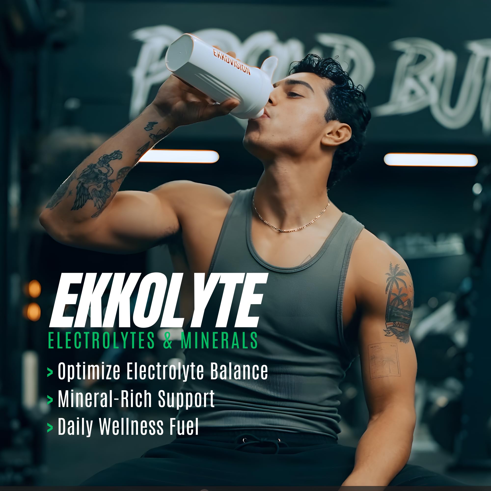 Ekkovision Ekkolyte Electrolytes & Minerals Powder, 50 MG Vitamin C & 155 MG Magnesium for Hydration Support, Essential Electrolytes for Women & Men, Green Apple Flavored Electrolyte Mix, 120 Servings - Image 4