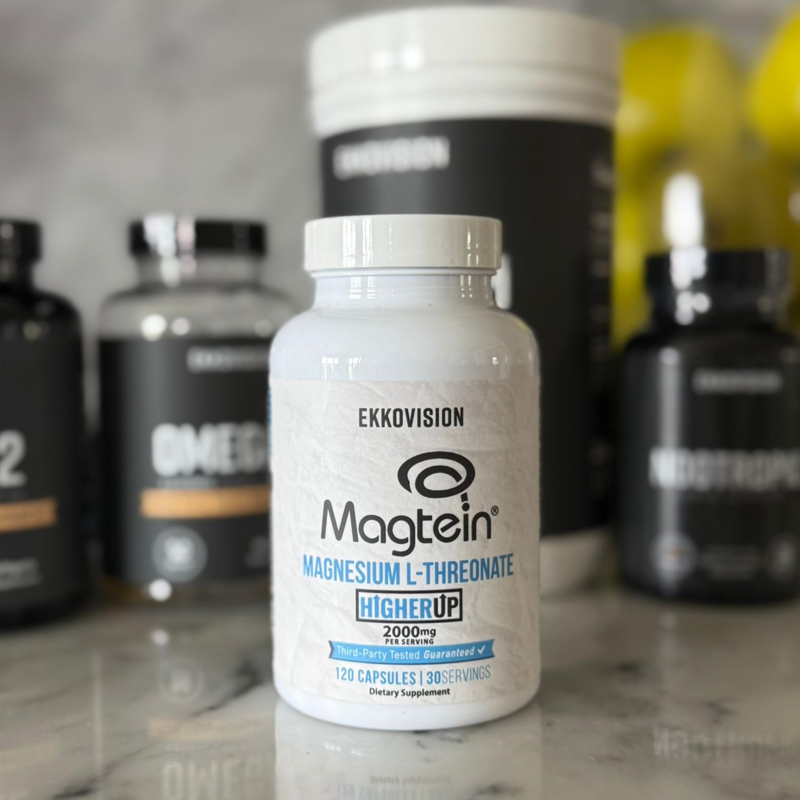 Ekkovision Magtein Magnesium L-Threonate, Memory & Cognitive Function Support, Magnesium Supplement with Essential Minerals for Men & Women, 2000 MG Per Serving, 120 Easy-to-Swallow Capsules - Image 3